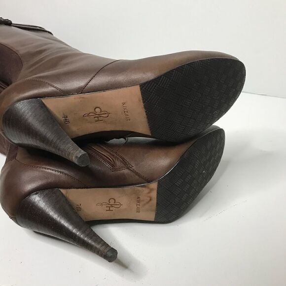 Cole Haan Sz 7.5 Brown Leather Heeled Boot - Picture 5 of 7